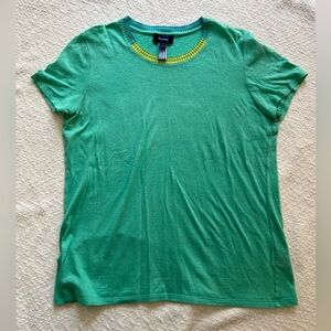 Façonnable France Cotton Linen Blend Knit Tee - Mint Green